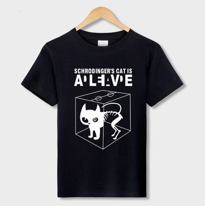 Womens Schrodingers Cat Is Alive Dead T-Shirt