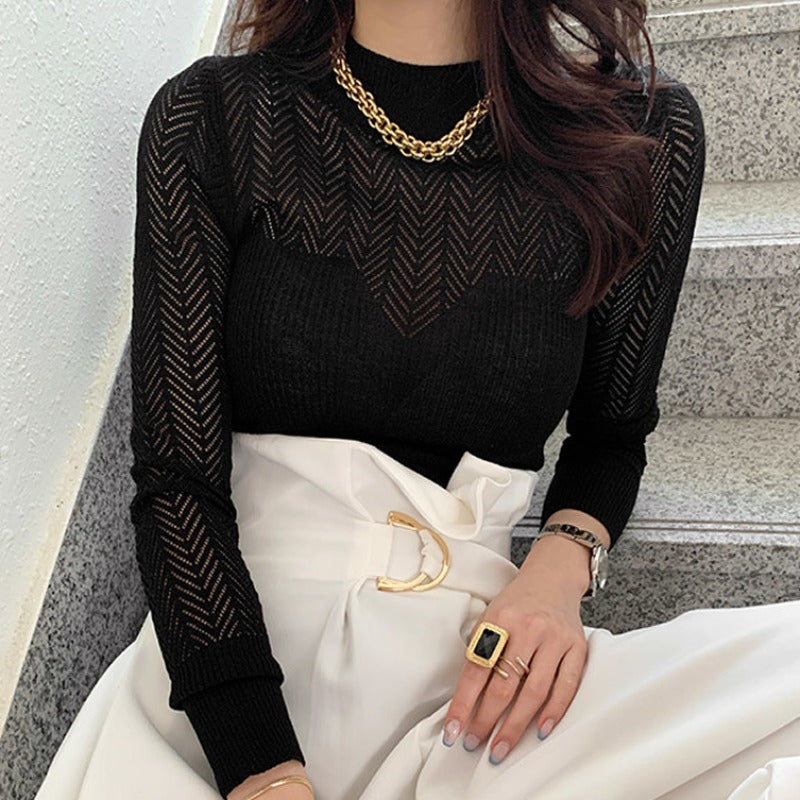 Turtleneck Slim Knitwear Women Sweater