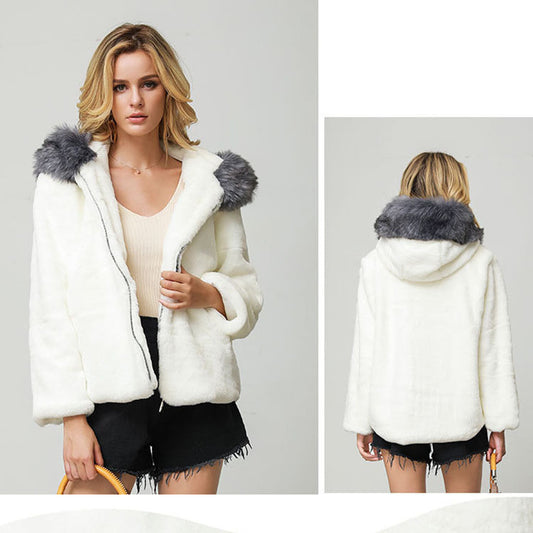 New Faux Fur Plush Coat