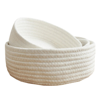 Minimalist Aesthetic: Eco-Friendly Woven Cotton Rope Storage Baskets