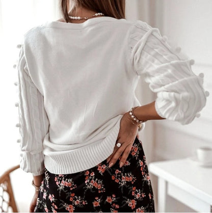 Chic Quilted V Neck Cardigan