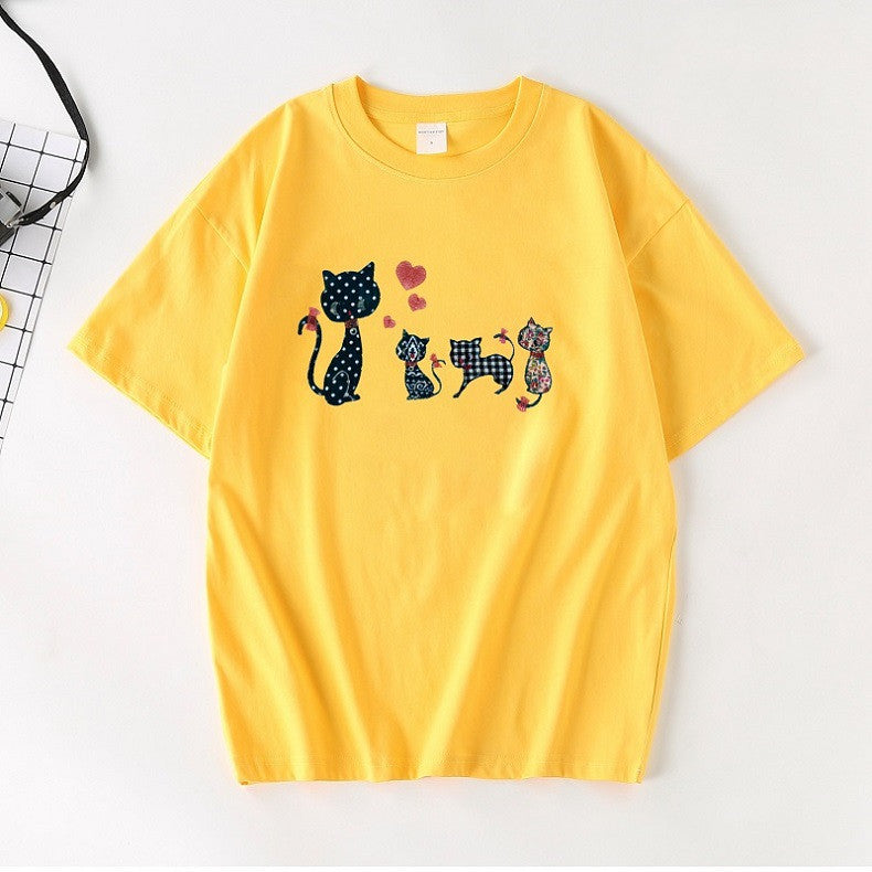 Rebellious Cat Owner Women Cotton T-Shirts