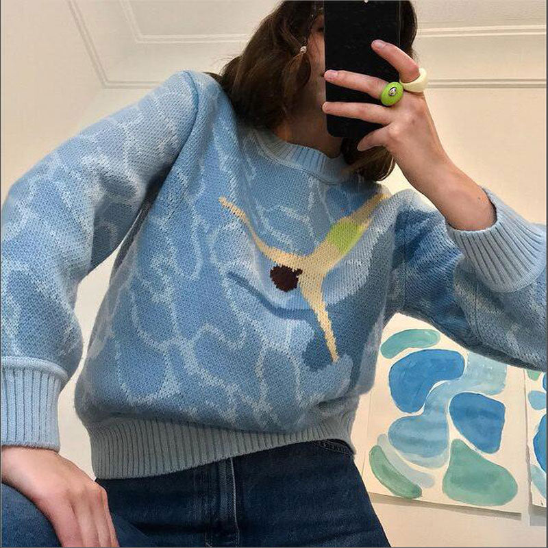 Womens Oversized Long Sleeve Casual Sweaters