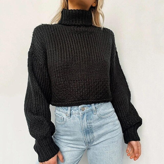 Womens Casual Batwing Sleeve Knitted Sweater