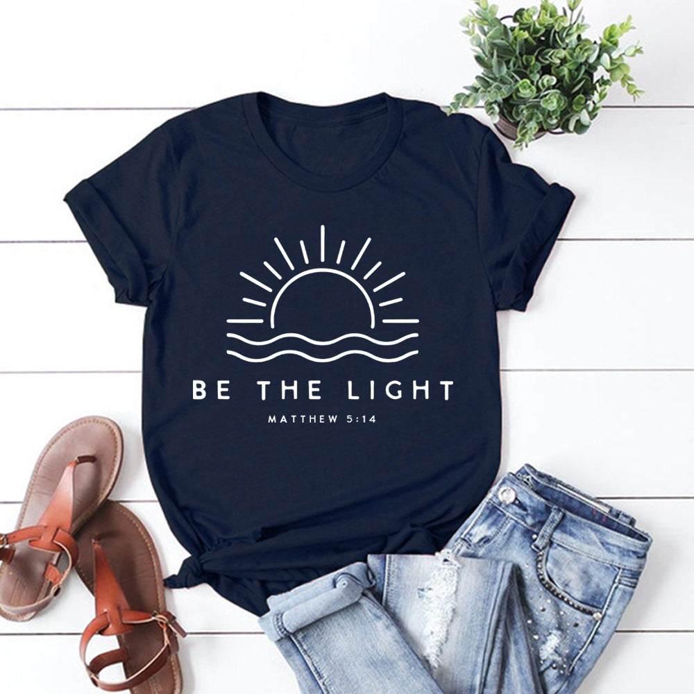 Women Be The Light Jesus Christian Bible Verse T-Shirts
