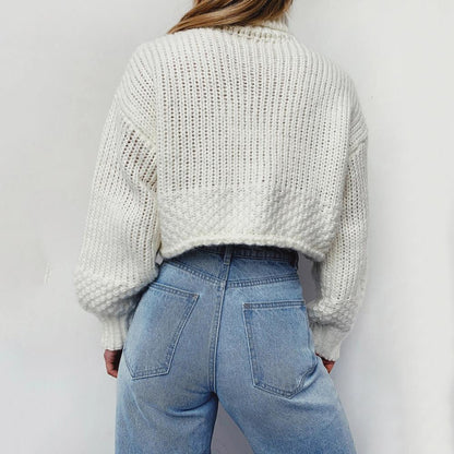 Womens Casual Batwing Sleeve Knitted Sweater