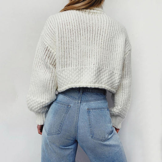 Womens Casual Batwing Sleeve Knitted Sweater