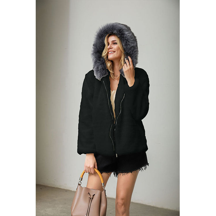 New Faux Fur Plush Coat