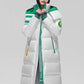 Womens Glossy Duck Down Puffy Colorful Parka Coats