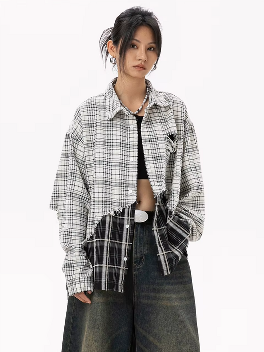 Korean Luxe Plaid Shirt