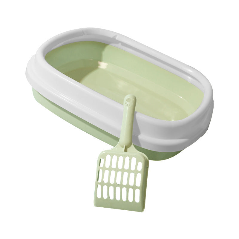 Anti Splash Cat Toilet Bedpan Plastic Litter Box