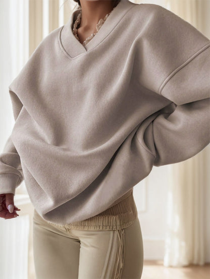 Womens Oversized O Neck Sweatshirt