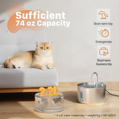 Hanging Stainless Steel Pet Water Dispenser Bottle