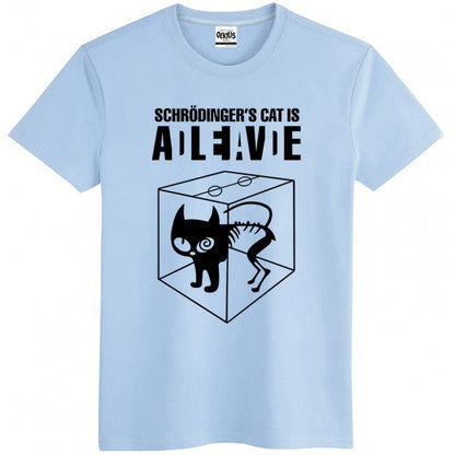 Womens Schrodingers Cat Is Alive Dead T-Shirt