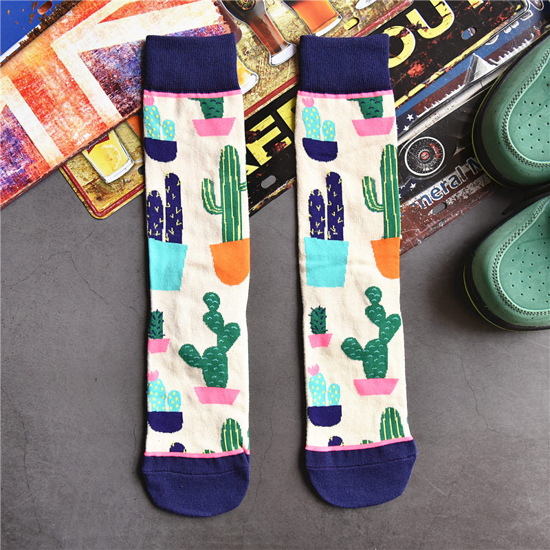 Cactus Cozy Crew Socks