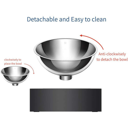 Single Double Set Adjustable Anti Slip Stainless Steel Bowls For Cats Kittens