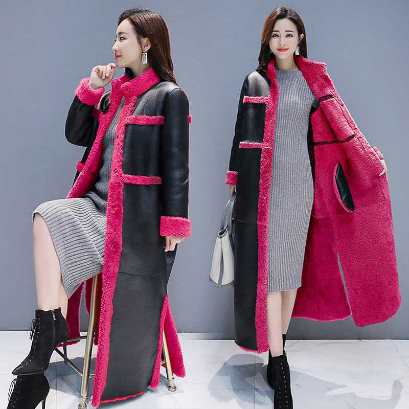 Vintage Chic Green PU Overcoat