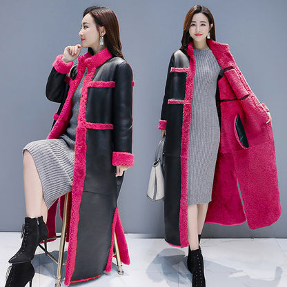 Vintage Chic Green PU Overcoat