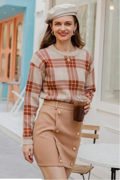 Seasonal Colorful Contrast Harmony Sweater