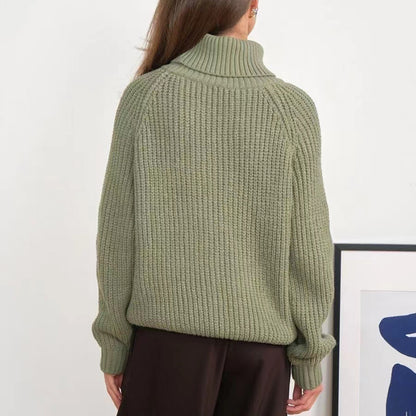 Women Casual Autumn Winter Turtleneck Knitted Sweaters