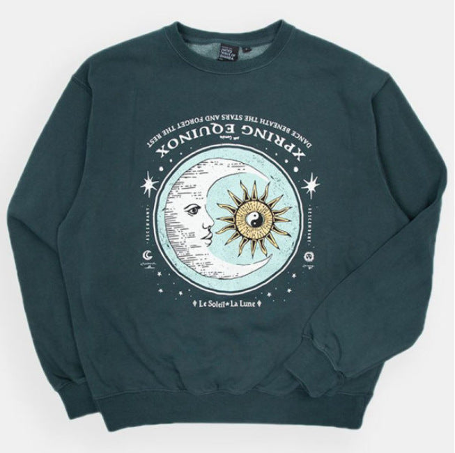 Womens Yin Yang Printed Sweatshirt