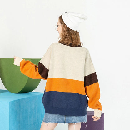 Women Cat Embroidered Knitted Sweater