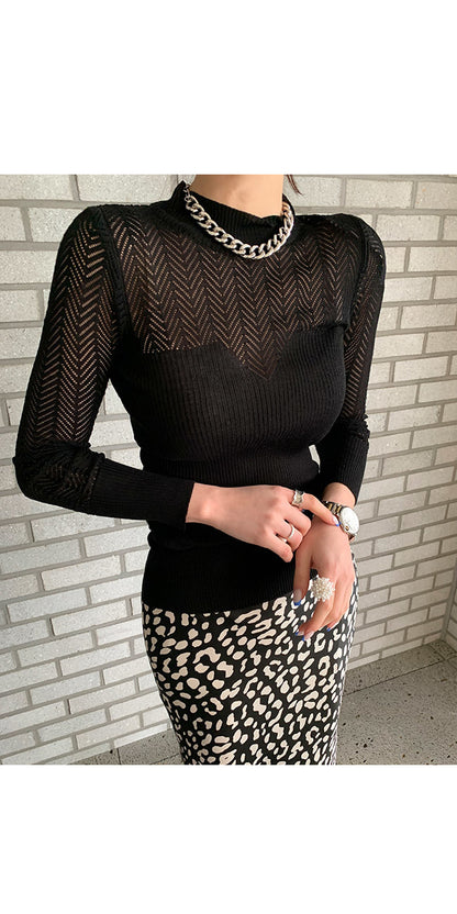 Turtleneck Slim Knitwear Women Sweater