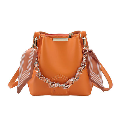Leather Tote Top Handle Bag With Beading And Ruffles