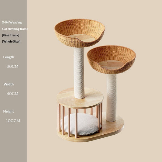 Purrfect Pine Wood Cat Furniture