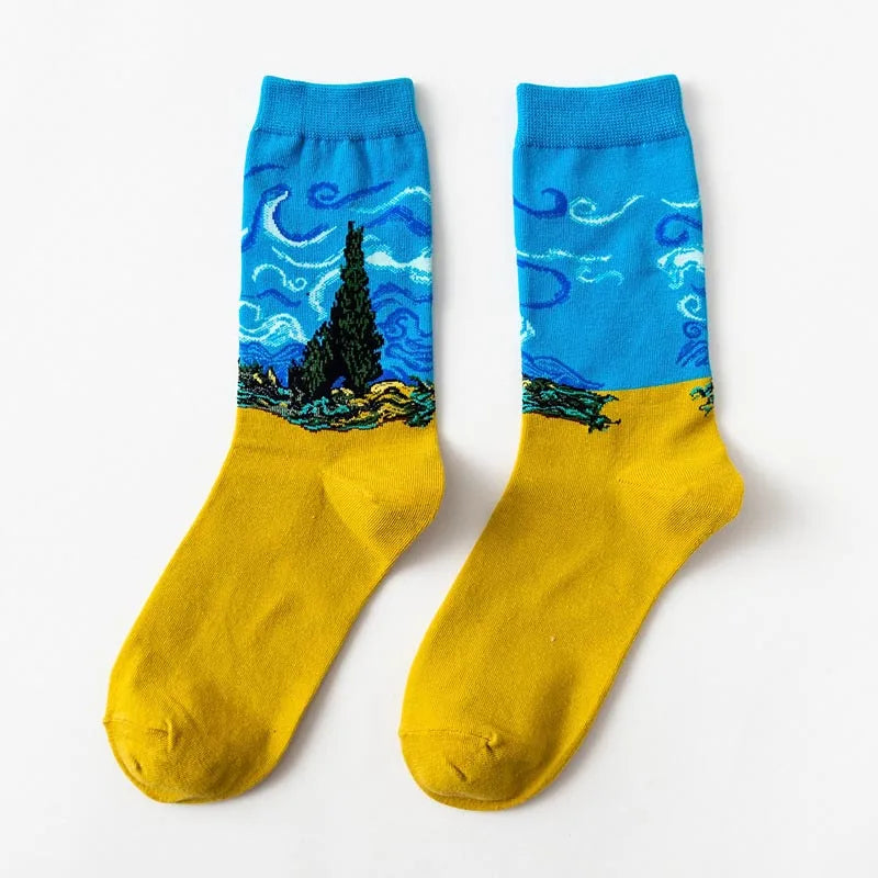 🎁 Art Print Cotton Socks (100% off)