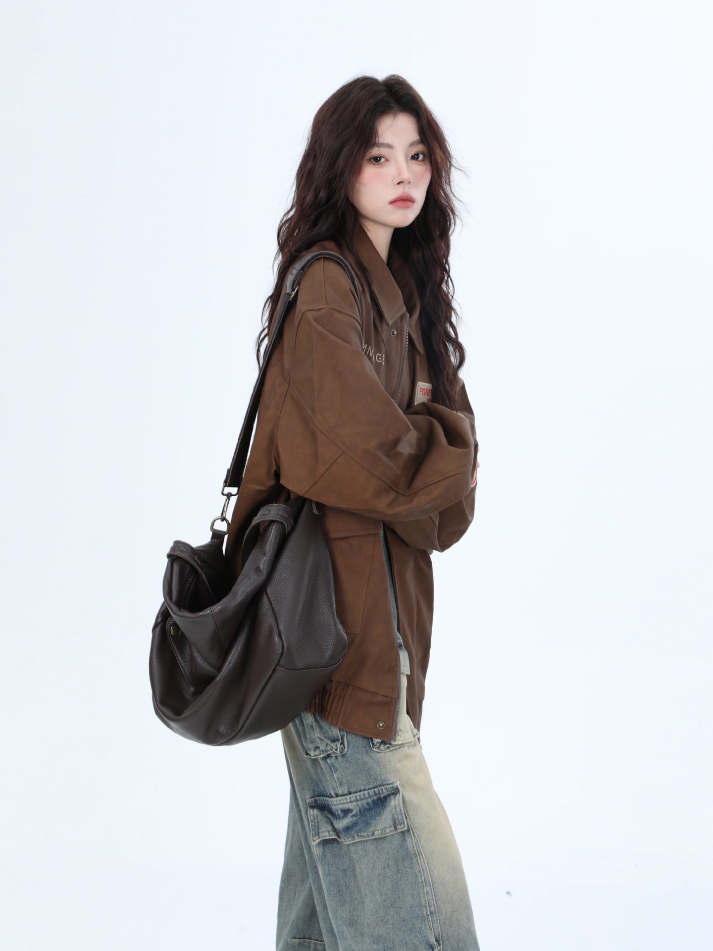 Womens Genuine Leather Furry Natural Touch Coats