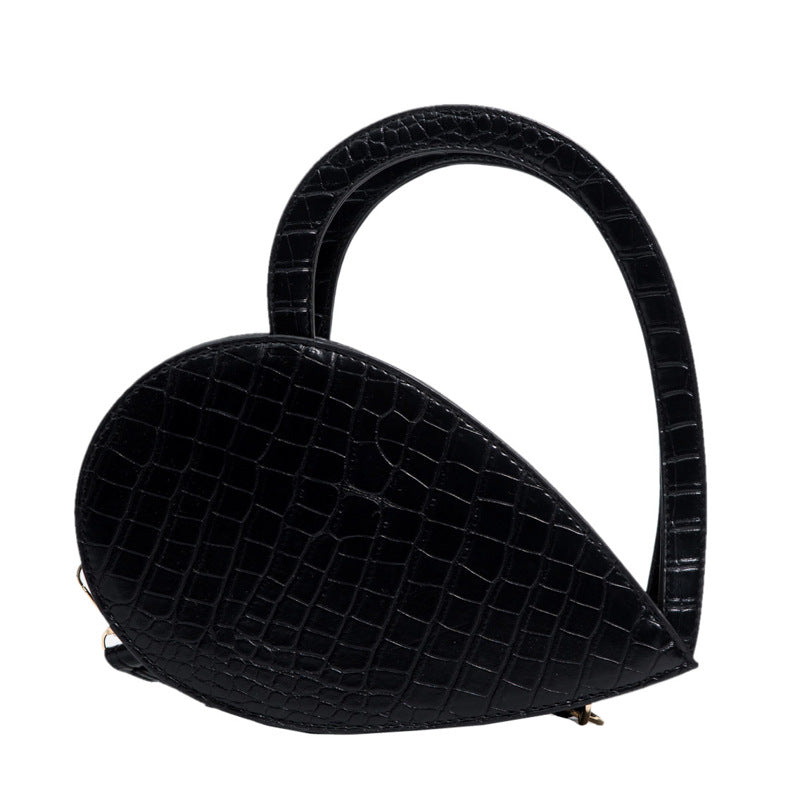 Front Side Gold Heart Shape Elegant Casual Handbags