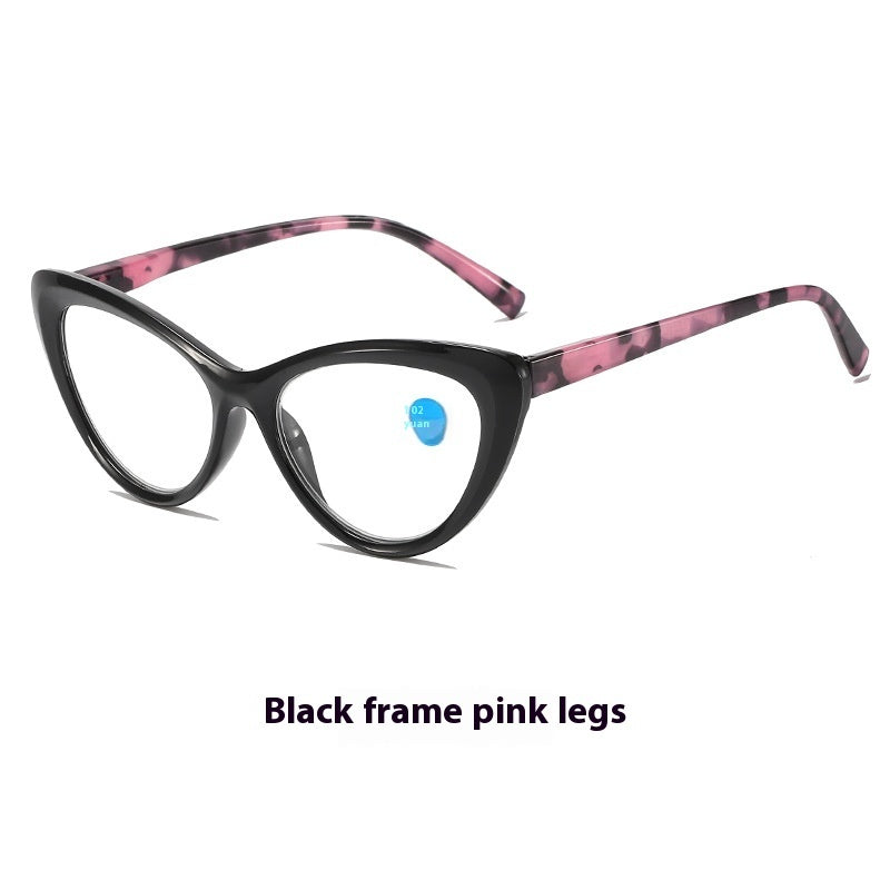 Womens Transparent Lens Cat Eye Reading Glasses