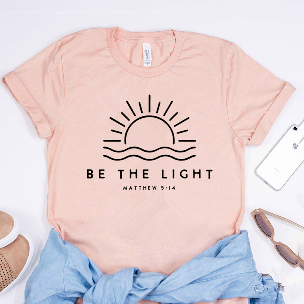 Women Be The Light Jesus Christian Bible Verse T-Shirts
