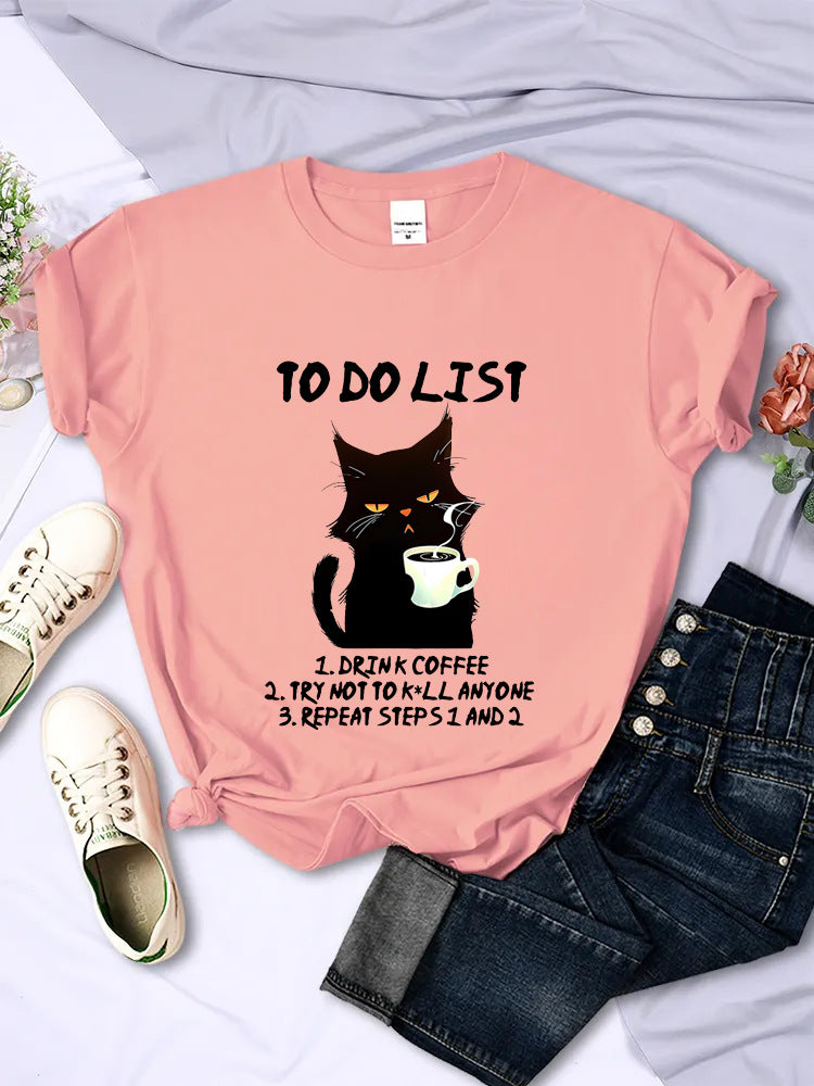 Womens A Cup Of Cat T Shirt