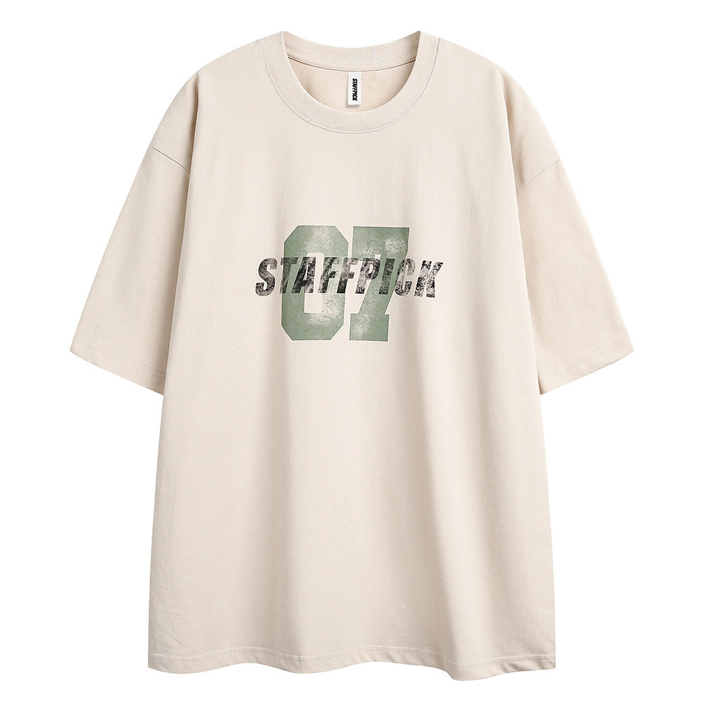 Womens Vintage Black Letter Print T-Shirts