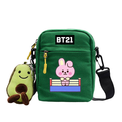 Cartoon Printed Messenger Bag For Outdoor Adventures
