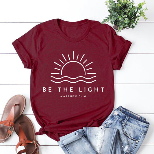 Women Be The Light Jesus Christian Bible Verse T-Shirts