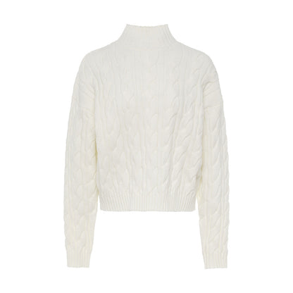 Women Plain Mock Neck Sweaters
