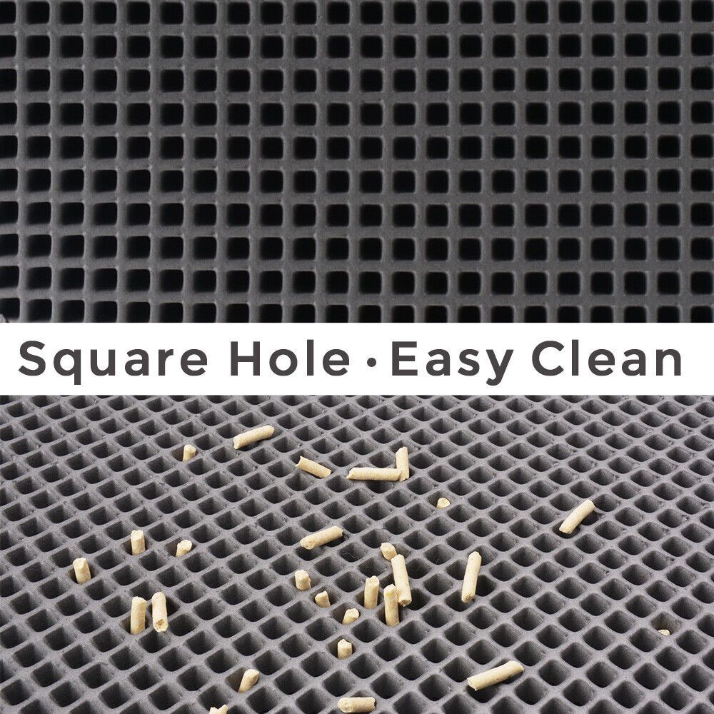 Cats Waterproof Black Double Layer Litter Mat