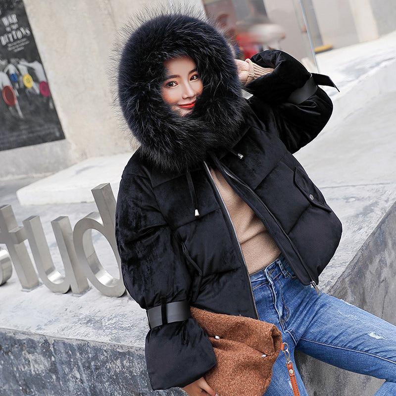Fur Hooded Outwear Coat