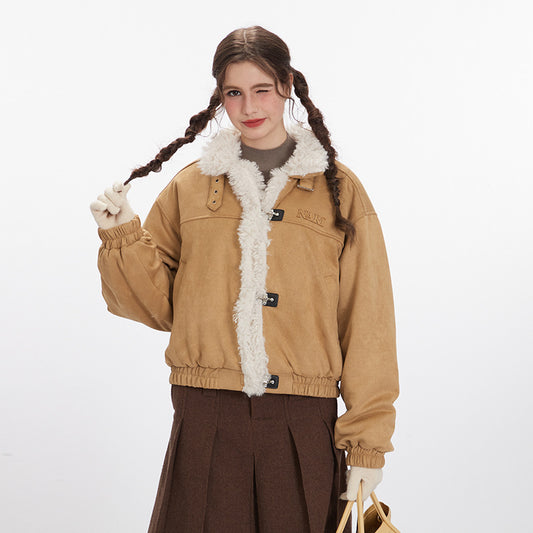 Casual Windbreaker Lapel Collar Womens Winter Coats