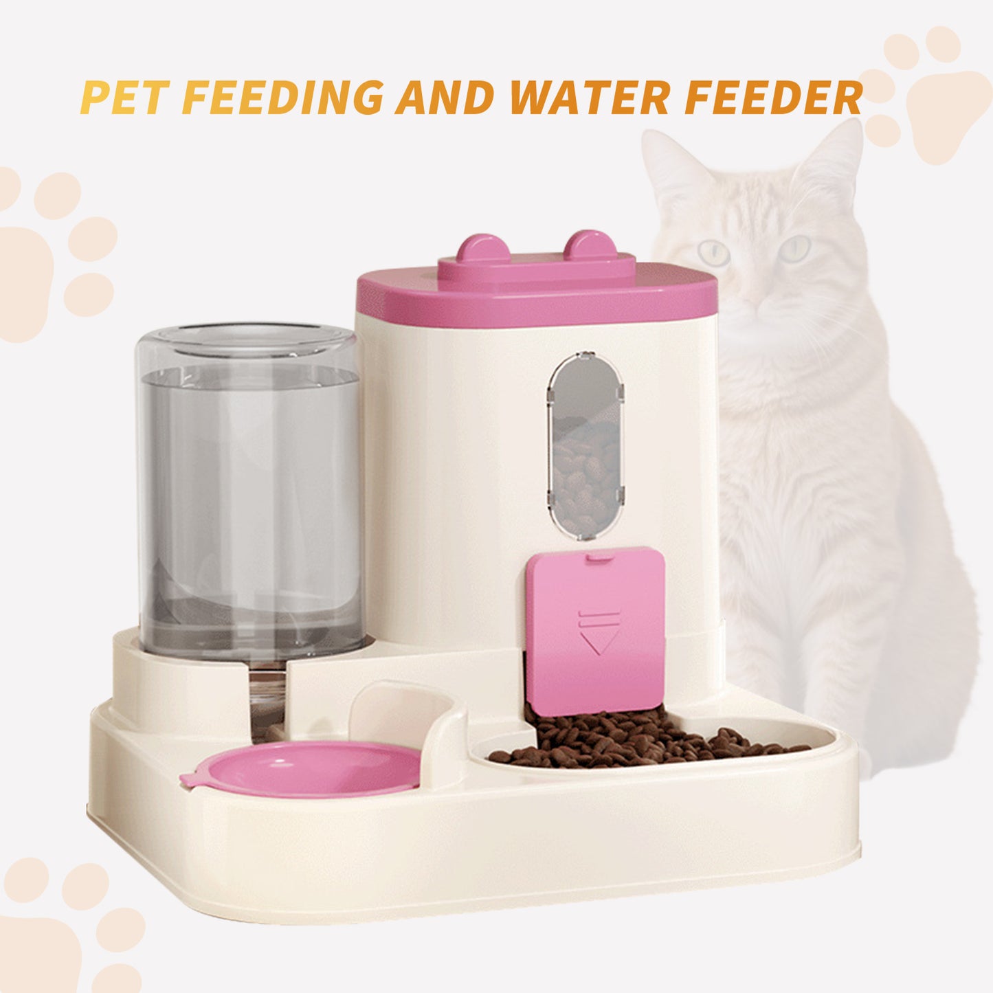 Cats Best Feeding Method Water Food Dispenser Bowls