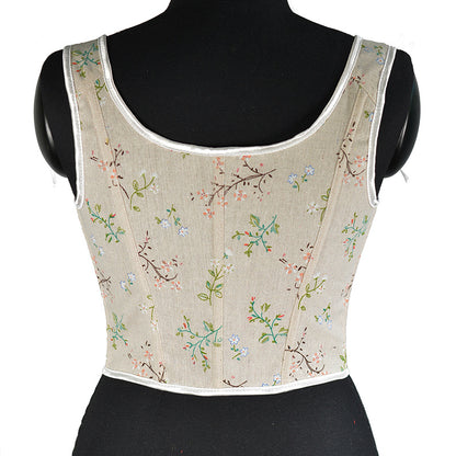 Womens Floral Backless Corset Tops