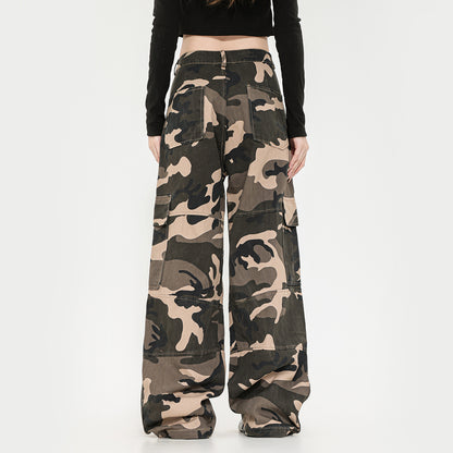 Womens Cute Print Cargo Pants