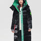 Womens Glossy Duck Down Puffy Colorful Parka Coats