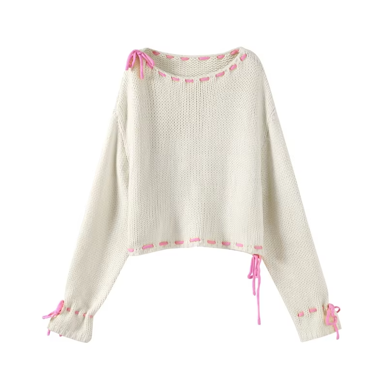 Laced Luxe Off-Shoulder Sweater