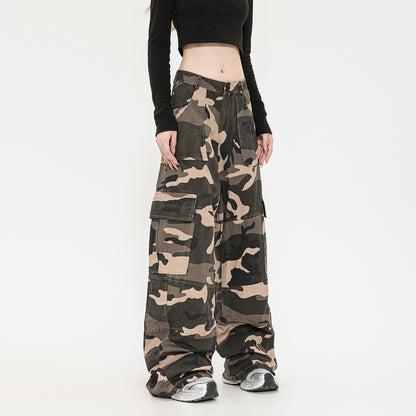 Womens Cute Print Cargo Pants
