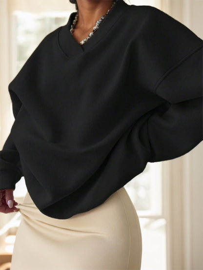 Womens Oversized O Neck Sweatshirt