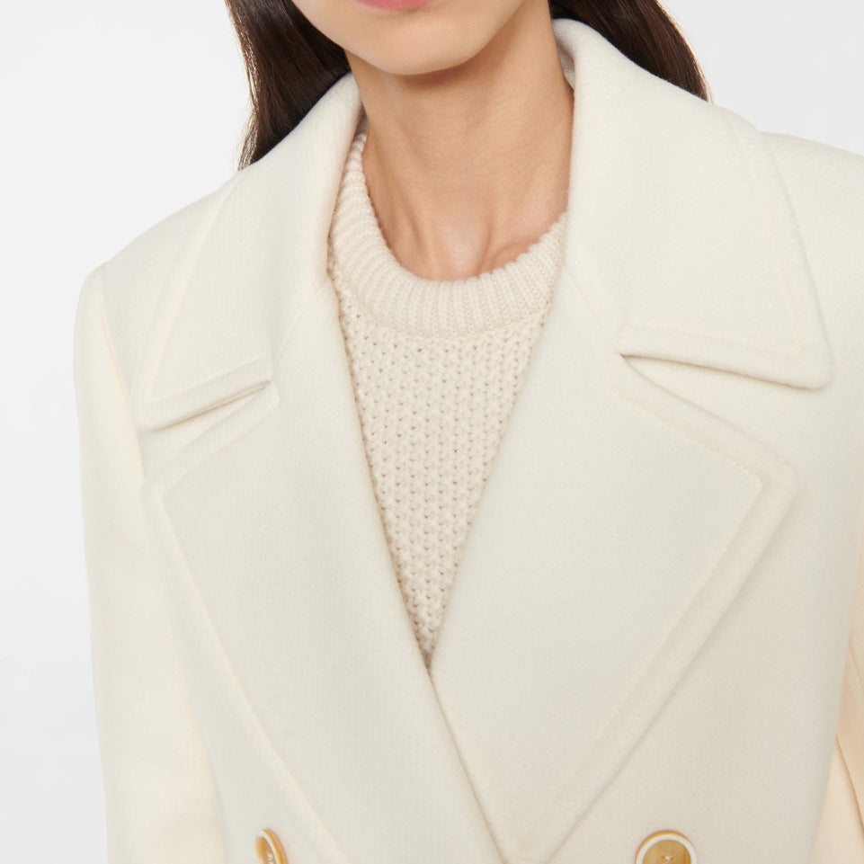 Womens Edge Line Elegant Double Breasted Outwear Coats